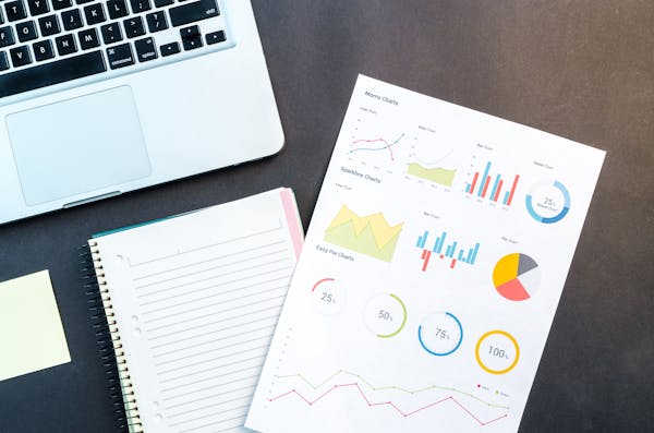 Digital marketing analytics dashboard showing growth metrics